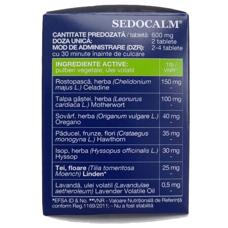 Sedocalm V, 40 tablete, Plantavorel 689894