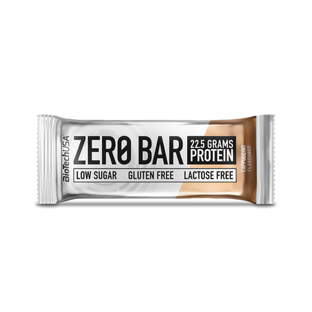 Baton proteic Zero Bar, Cappucino, 50 g, BioTechUSA