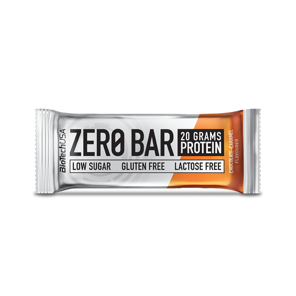 Baton proteic Zero Bar, Ciocolata si Caramel, 50 g, BioTechUSA