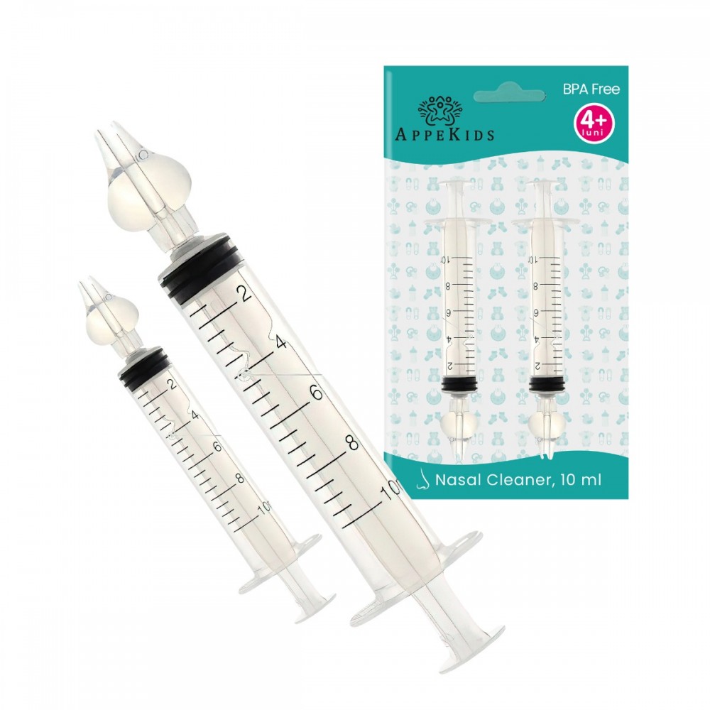 Set 2 seringi pentru lavaj nazal, 4 luni+,10 ml, Appekids