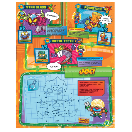 Set figurine si revista Power Machines, + 3 ani, Superthings 561950