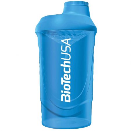 Shaker cu 3 compartimente, Albastru, BioTech USA