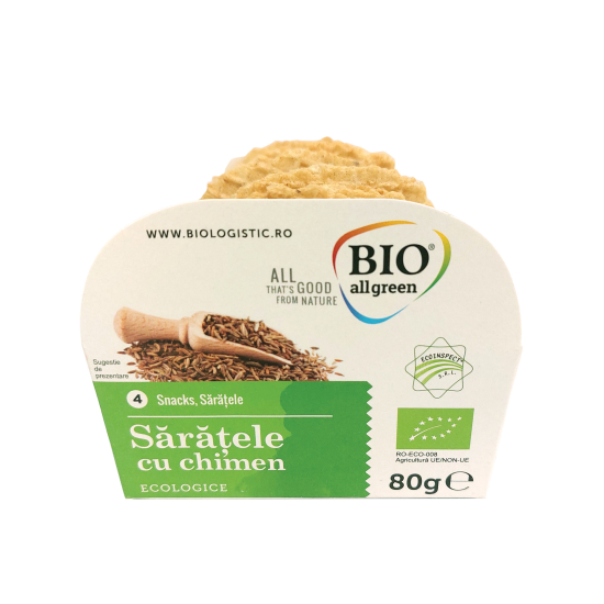 Saratele bio cu chimen, 80 g, Bio All Green