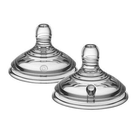 Tetina Closer to nature cu flux lent, 0 luni+, 2 bucati, Tommee Tippee 690843