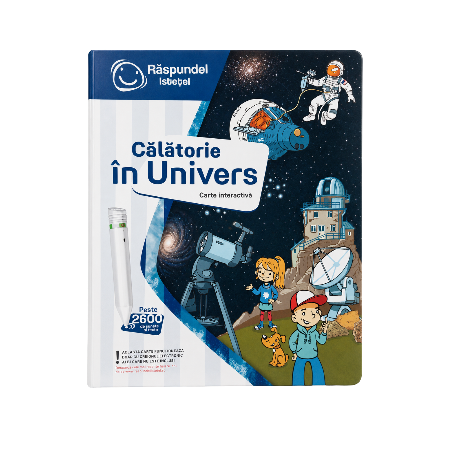 Carte interactiva, +5 ani, Calatorie in univers, Raspundel Istetel