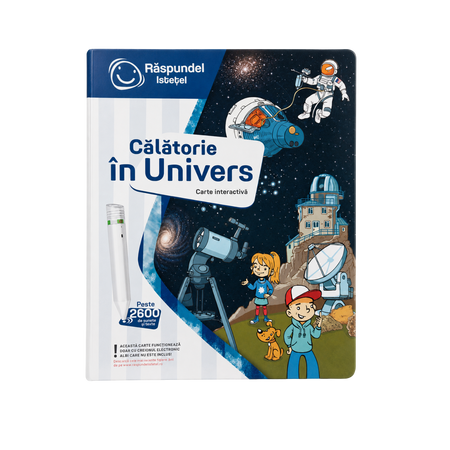 Carte interactiva, +5 ani, Calatorie in univers, Raspundel Istetel