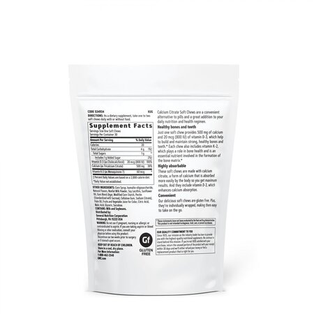 Calciu Citrat, Fructe de padure si frisca, 30 caramele, GNC 562851