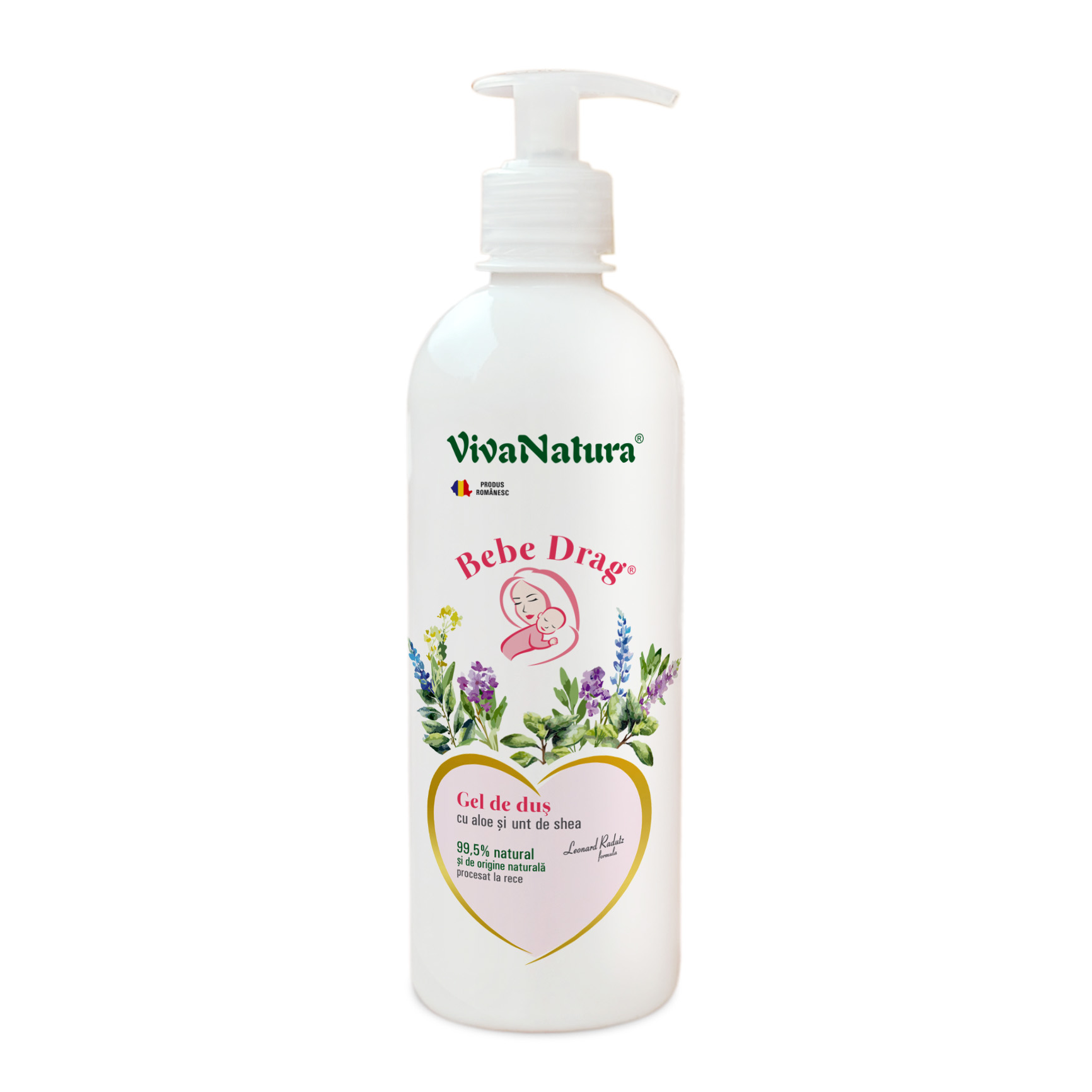 Gel de dus cu aloe si unt de Shea Bebe Drag, 500 ml, Vivanatura