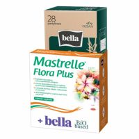 Pachet Mastrelle Flora Plus 10 capsule vaginale + Absorbante Zilnice Bio Based normal, 28 bucati, Bella