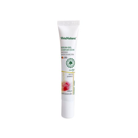 Serum-Gel contur ochi antirid cu aur si platina, 15 ml, Vivanatura 765490