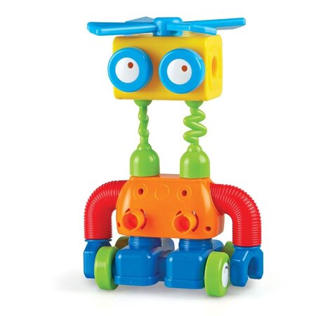 Joc Hai sa construim 1, 2, 3 Robotel Colorat, 2 ani+, 18 piese, Learning Resources 563019