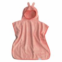 Poncho cu gluga si urechiuse, Somon, 2-6 ani, Tuxi