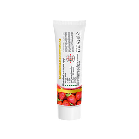 Pasta de dinti pentru copii cu aroma de capsuni GennaDent Junior, 50 ml, Vivanatura 765429