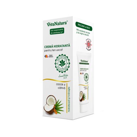 Crema de fata hidratanta pentru ten uscat, 75 ml, Vivanatura