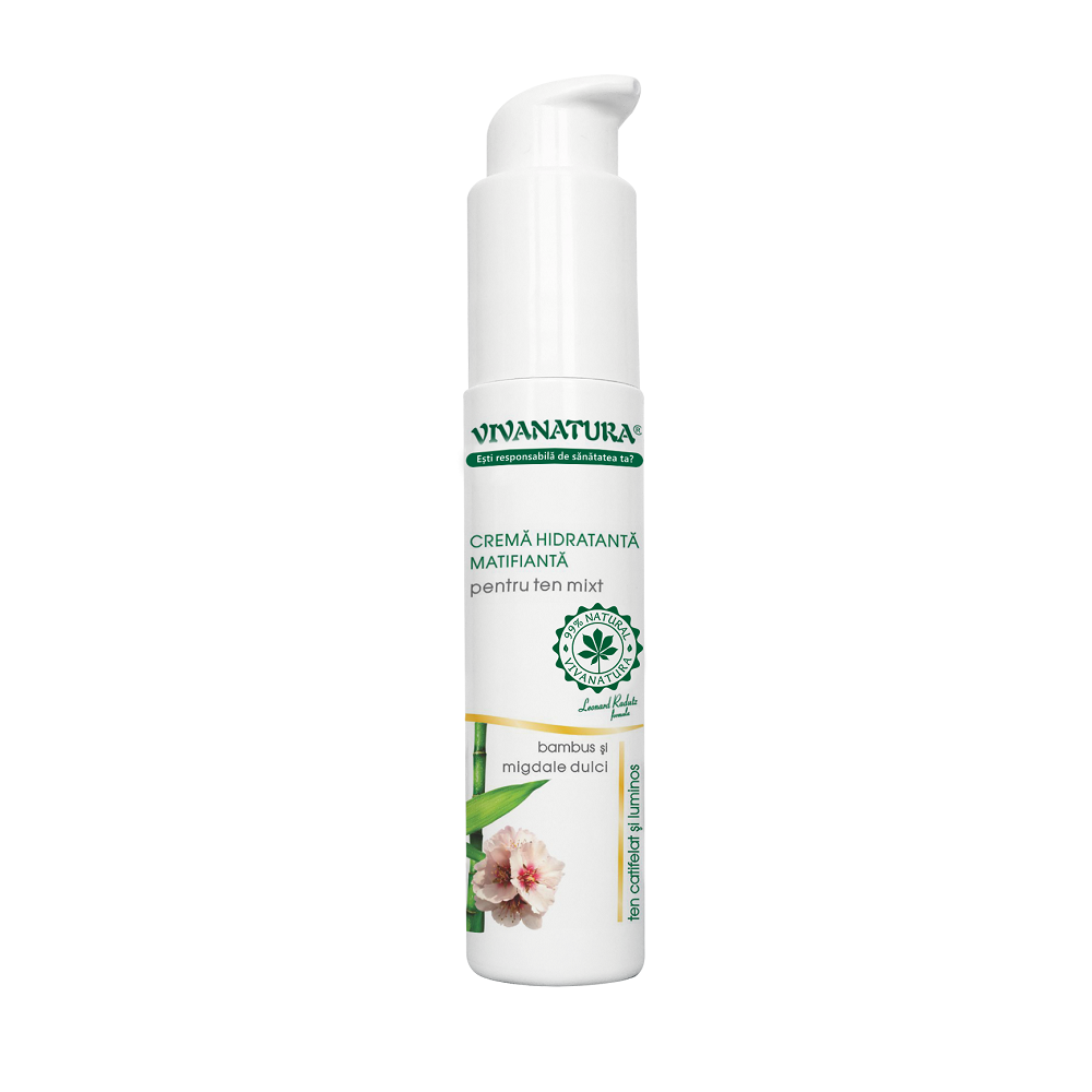 Crema hidratanta matifianta pentru ten mixt, 45 ml, Vivanatura