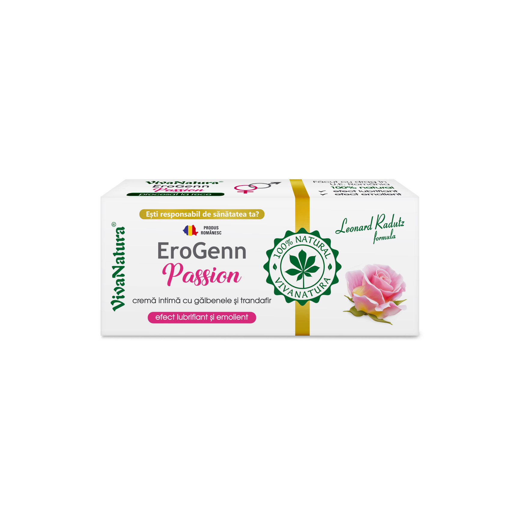 Crema intima cu galbenele si trandafiri EroGenn, 20 ml, Vivanatura