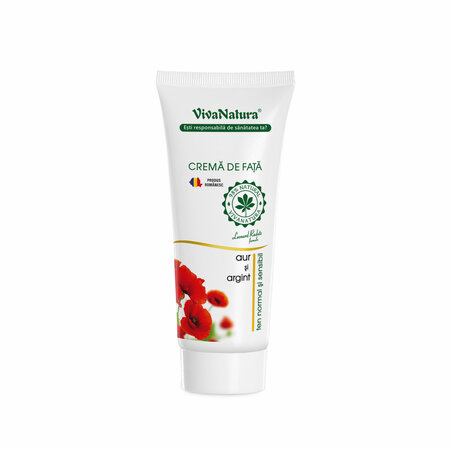 Crema de fata cu argint si aur coloidal, 75 ml, Vivanatura 765621