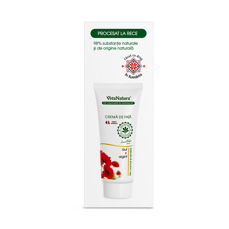 Crema de fata cu argint si aur coloidal, 75 ml, Vivanatura 765617