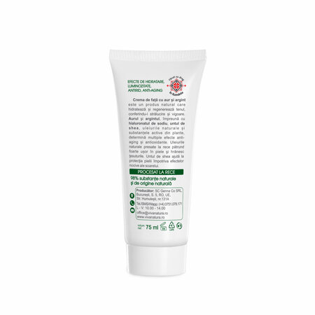 Crema de fata cu argint si aur coloidal, 75 ml, Vivanatura 765620