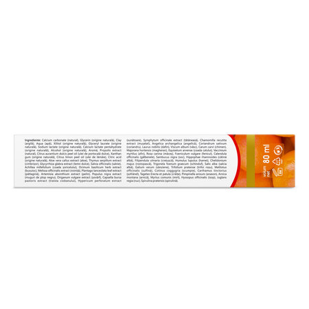 Pasta de dinti cu aroma de portocale GennaDent Junior, 80 ml, Vivanatura 765357