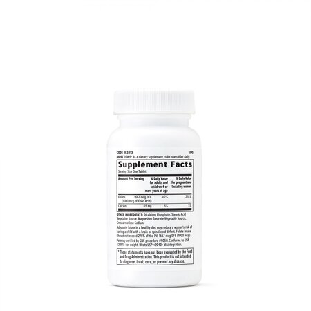 Acid Folic 1000 mcg, 100 tablete, GNC 563091