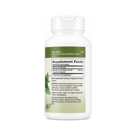Radacina de maca 525 mg Herbal Plus Maca Root, 100 capsule, GNC 819996
