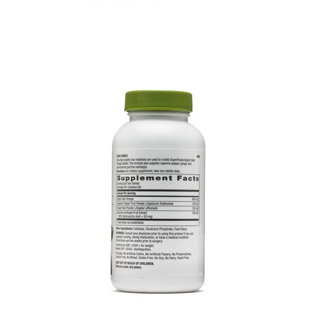 Otet din cidru de mere SuperFoods Apple Cider Vinegar, 120 tablete, GNC 563135