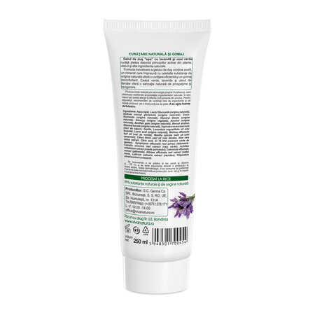 Gel de dus SPA cu lavanda si ceai verde, 250 ml, Vivanatura 765769
