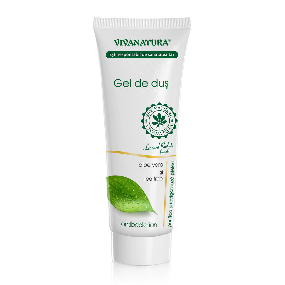 Gel de dus cu aloe vera si tea tree, 250 ml, Vivanatura