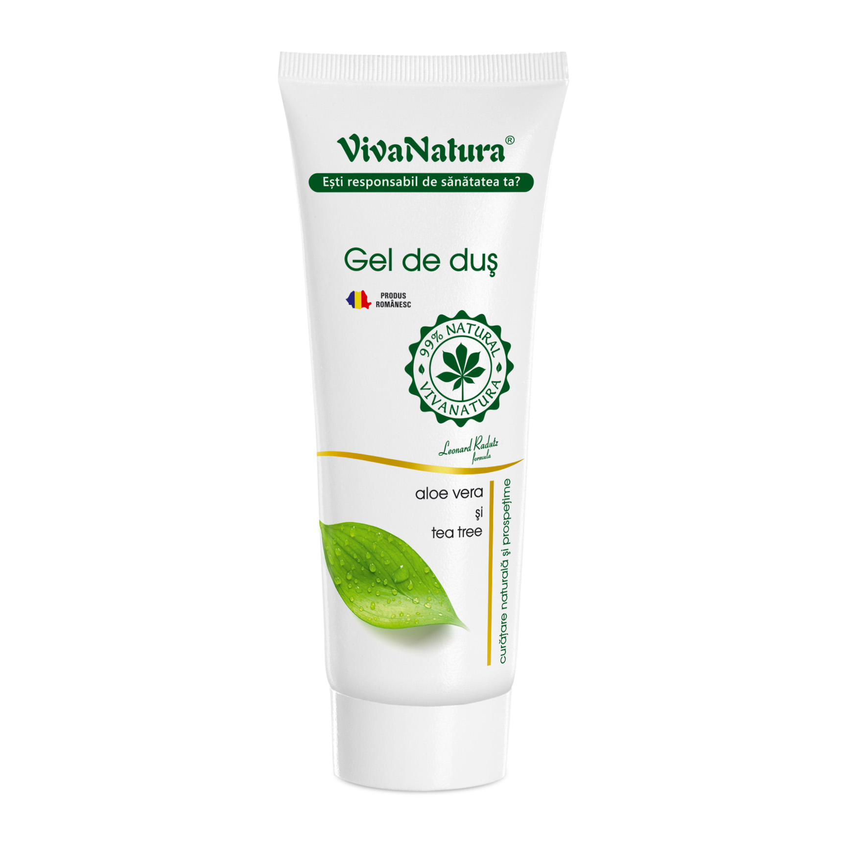 Gel de dus cu aloe vera si tea tree, 250 ml, Vivanatura