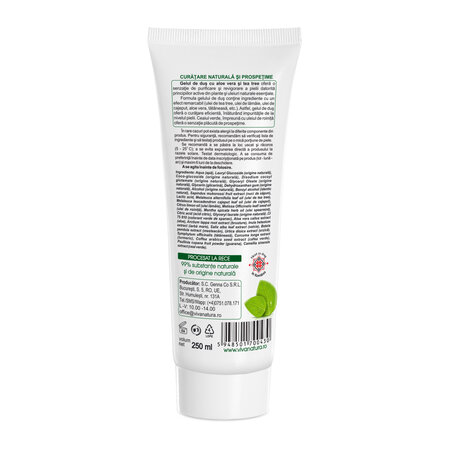 Gel de dus cu aloe vera si tea tree, 250 ml, Vivanatura 765766