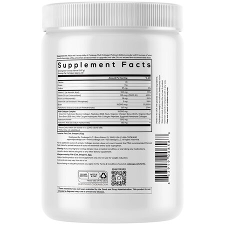 Peptide de colagen cu biotina, keratina si acid hialuronic CodeAge Multi Collagen, 323 g, GNC 729359