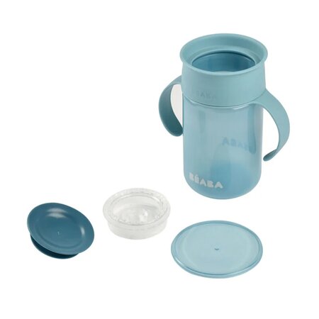 Cana de invatare, +12 luni, 340ml, Blue, Beaba 563381