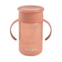 Cana de invatare, Pink, 12 luni+, 340 ml, Beaba