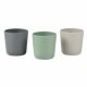 Set 3 pahare din silicon, Sage Green, Beaba 563415