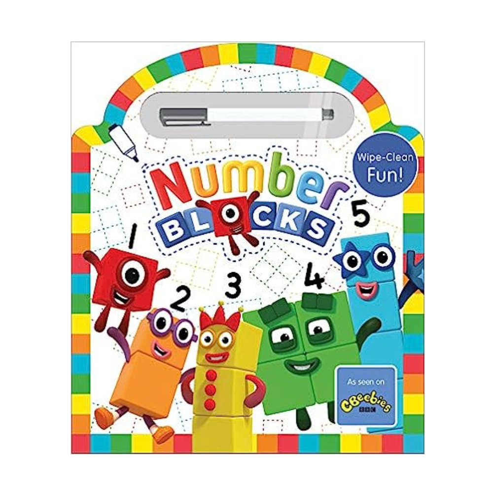 Carticica Scriu si Sterg de la 1 la 5, +3 ani, NumberBlocks