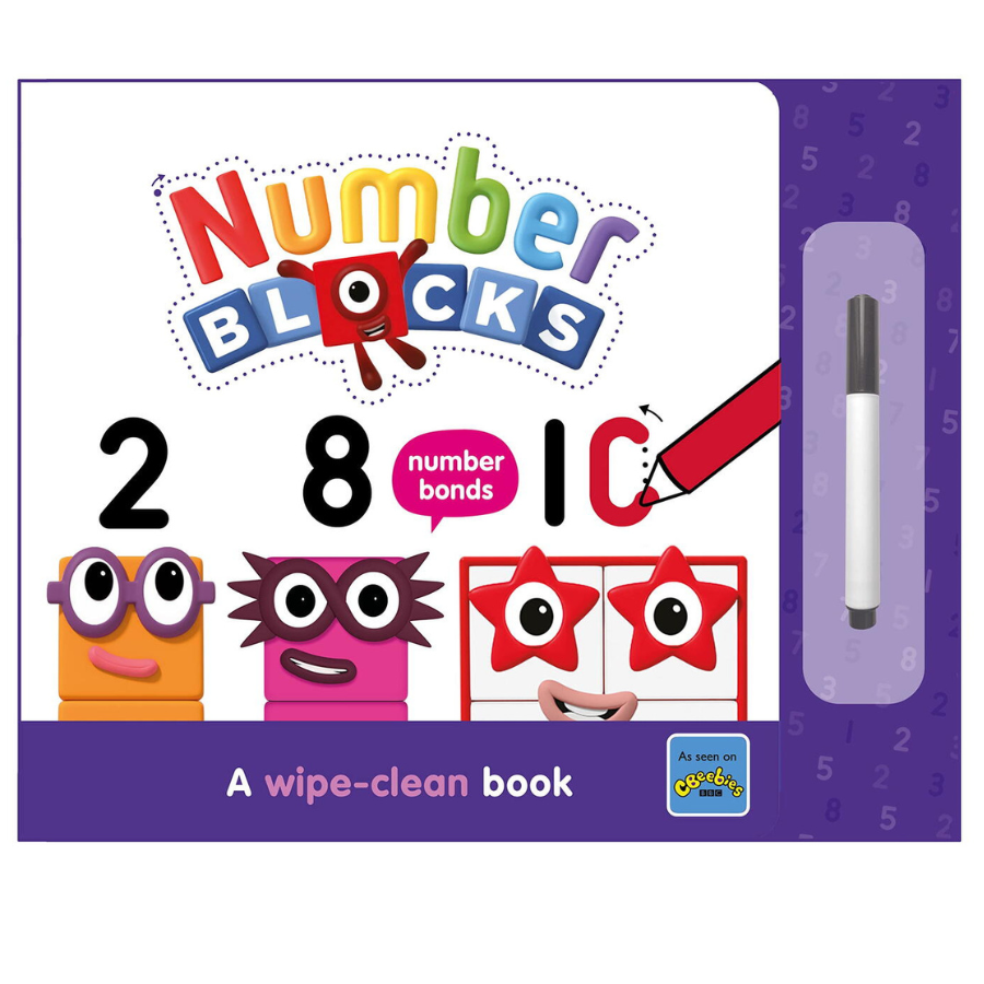 Carticica Scriu si Sterg Legaturi numerice, +3 ani, NumberBlocks