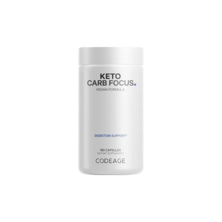 Formula pentru inhibarea asimilarii de carbohidrati CodeAge Keto Carb Focus, 180 capsule, GNC