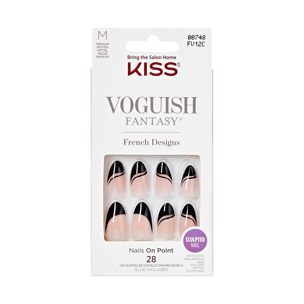 Unghii false Voguish Fantasy Medium Almond, FV12C, Kiss