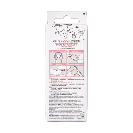 Unghii false Impress Mini, Kids Squoval, French Pop, Kiss 563628