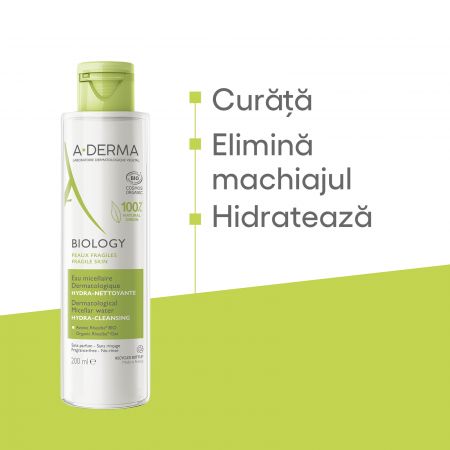 Apa micelara bio pentru piele fragila Biology, 200 ml, A - Derma 563634