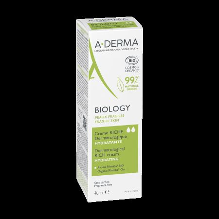 Crema Bio hidratanta pentru piele uscata Riche Biology, 40 ml, A - Derma 563692