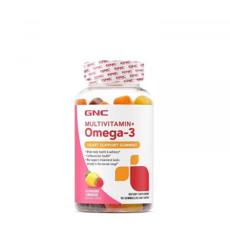 Jeleuri cu multivitamine si Omega-3 cu aroma de limonada de zmeura