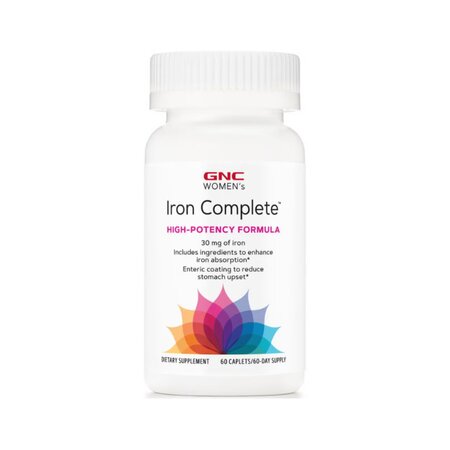 Formula cu fier pentru femei Women’s Iron Complete, 60 tablete, GNC