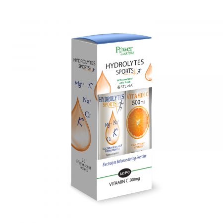 Pachet Hydrolytes Sports 20 tablete + Vitamina C 500 mg 20 tablete