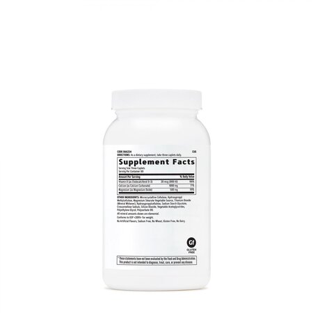 Calciu cu magneziu si vitamina D-3 1000 mg, 180 tablete, GNC 563806