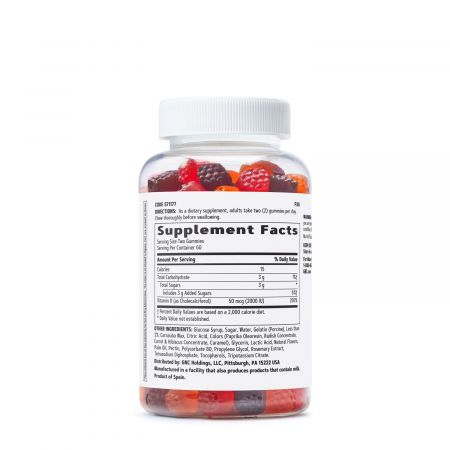 Vitamina D-3 naturala, 50 mcg (2000 UI), 120 jeleuri, GNC 563834