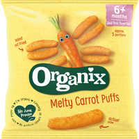 Snack Bio din porumb cu morcovi, +6 luni, 20 g, Organix