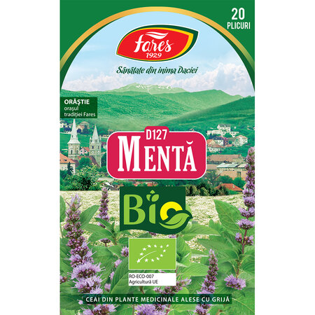 Ceai de menta Bio D127, 20 plicuri, Fares 722682