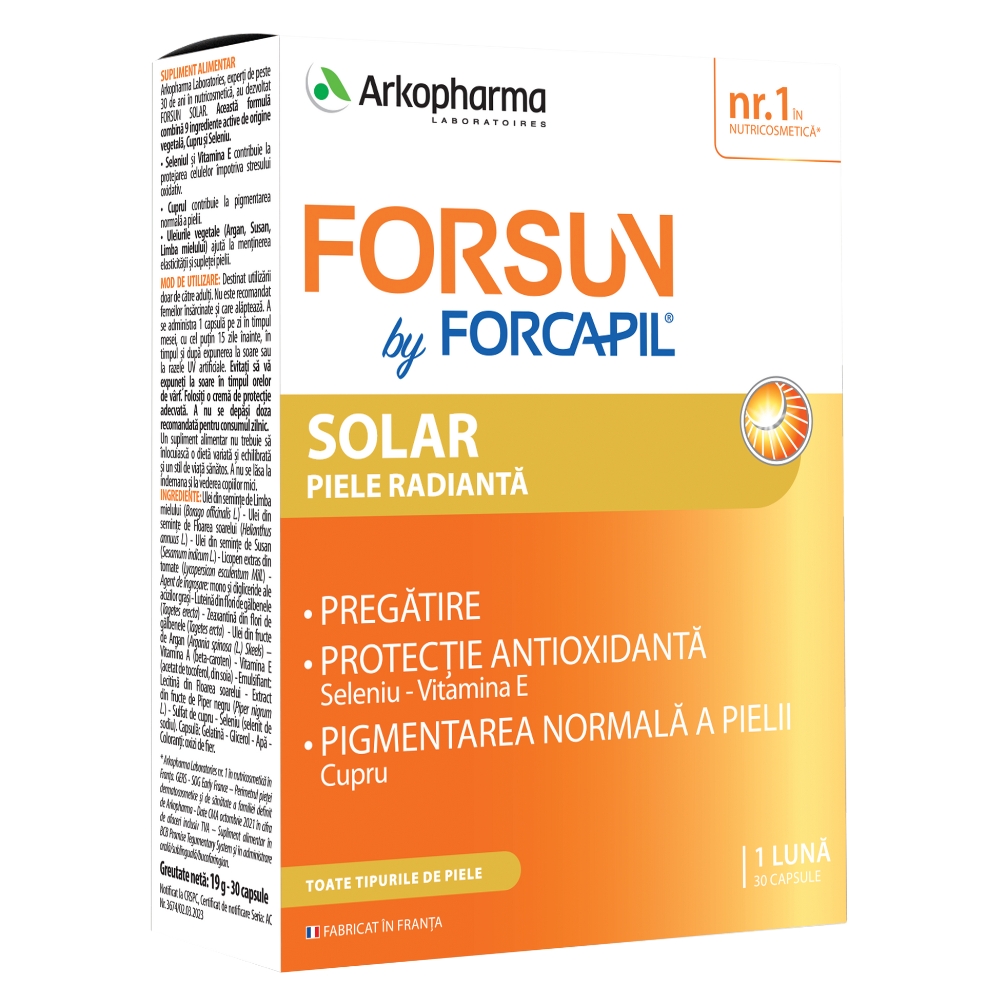 Forcapil Forsun Solar, 30 capsule, Arkopharma